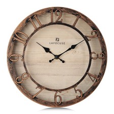 30cm Horloge Murale Chiffres 3D Vintage, Silencieuse Pendule Murale Rustique ...