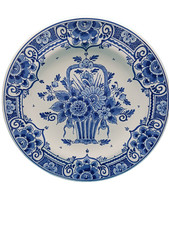 Vintage assiette mural fleuri