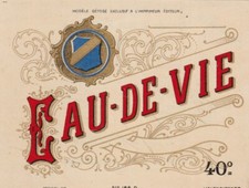 Rare Ancienne étiquette  EAU