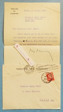 ● Max MAUREY Théâtre des Variétés lettre 1933 à Emile DRAIN - Rapoport lettre