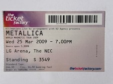 Metallica Concert Ticket