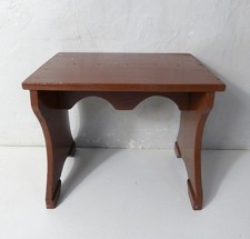 ancien petit Banc en bois peint marche pied vintage