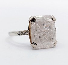 Bague cocktail art deco or