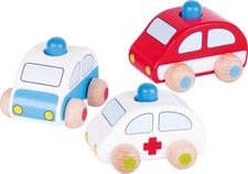 Voitures en bois avec Klaxon -