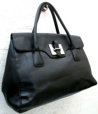 LE TANNEUR  élégant Sac à main  cuir   Authentique  vintage 