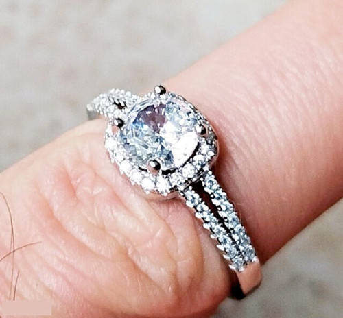35g bague moissanite argent - bague,