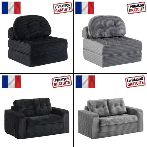 Canapé lit pliant velours - lit,