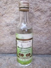 Mini bouteille,mignonnette ancienne: vodka russe de Moscou, Moskovskaya