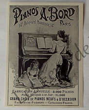 Publicité ancienne Pianos Bord Paris   1899