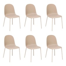 Lot de 6 Chaises Design "Asan" 79cm Café