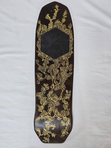 Engraved wood skateboard deck - engraved,