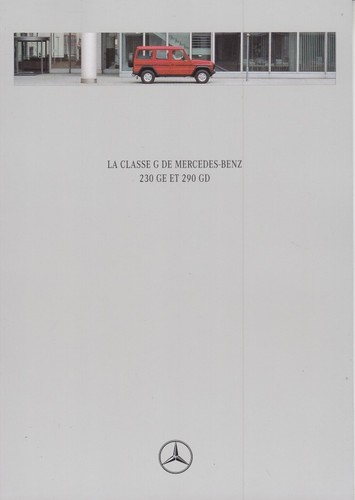 Catalogue brochure mercedes - brochure, g