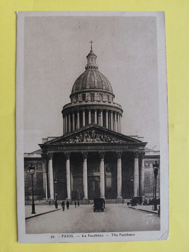 Cpa paris écrite 1933 - en, par