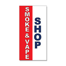 Smoke & Vape Shop Red Blue DECAL STICKER Retail Store Sign