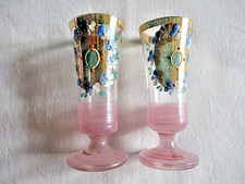 2 VERRES A LIQUEUR EMAILLES à