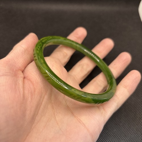 Ancien jonc bracelet vert - ancien,