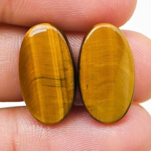 Paire cabochon ovale oeil - paire, de