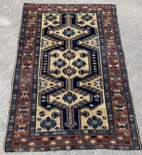 Tapis Ancien 195x130cm Qaraqan  古いカーペットteppich Tappeto Rugs Old carpet Alfombra