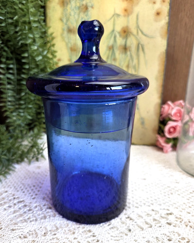 Ancien bocal pot couvert - bocal,