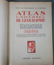 ATLAS universel de géographie 80 SUPERBES CARTES couleurs in-folio lithographies