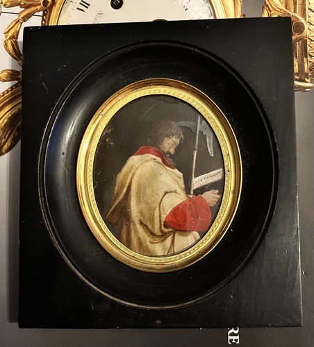 Portrait ancien miniature - portrait,
