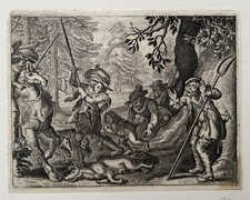 La chasse au loup, gravure