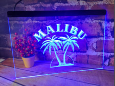 Enseigne lumineuse néon LED à liqueur Malibu pour maison bar club pub café fê...