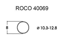 ROCO 10x bandages de roue Ø10.3 à 12.8 mm - HO - ROCO 40069