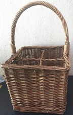 Panier osier porte bouteilles - porte,