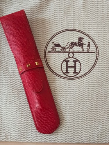 étui stylo hermes rouge - Étui,