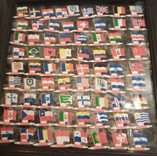 Gros Lot De 73 Drapeaux Métal Biscuits L'Alsacienne