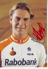 CYCLISME carte cycliste HENK VOGELS équipe RABOBANK 1996 signée