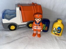 Playmobil 1.2.3 Camion Poubelle Du 6774 Complet City