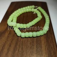 Verre Vert Forme Ovale Collier