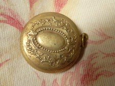 OLD COPPER ENGRAVED TRINKET FRENCH SNUFF JAR BOX LOUIS XVI STYLE