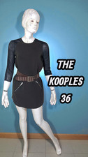 The Kooples Sport Taille 36   robe manches 3/4 kaki et noire
