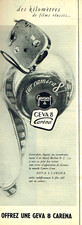 publicité Advertising  0123 1954   Gevaert  caméra Geva8 Carèna