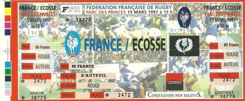 Rare ticket billet de - /,