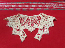 Ancien col en dentelle de Venise,dentelle ancienne,costume d'époque 1900