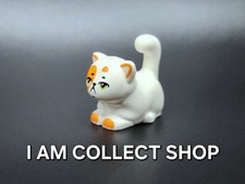 LEGO ANIMAL LAND CHAT CAT "CHURRO" FRIENDS COULEUR WHITE ORANGE Lot de 1 (NEUF)