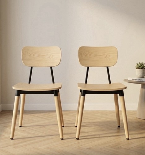 Chaise scandinave bois métal - chaise,