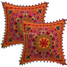 Housse de coussin orange