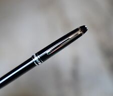 MAGNIFIQUE STYLO BILLE MONTBLANC MEISTERSTÜCK RESINE NOIRE - FINITION PLATINUM