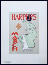 Lithographie originale - Harper's - F. PENFIELD - Les Maîtres de l'Affiche 1896