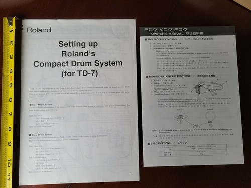 Original manuals roland 7 - manuals,