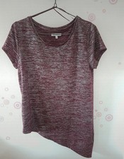 T-shirt bordeaux à manche courte, taille S, en très bon état