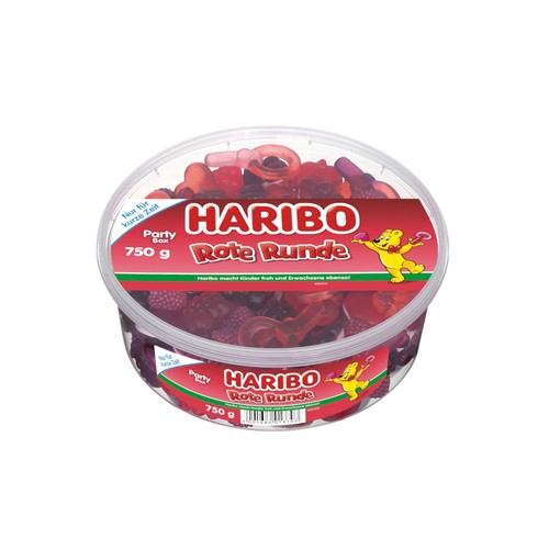 Haribo boîte ronde - haribo, rouge