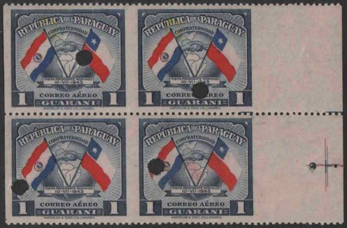 Paraguay 1945 flags proof - paraguay,