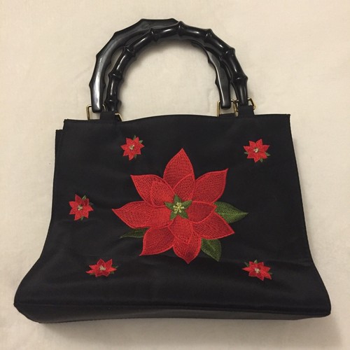 Vintage bamboo handle purse - vintage,