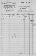 75 PARIS bijoutier H DAVID